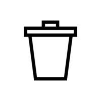 Simple trash can icon. Garbage disposal. vector
