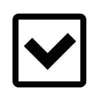 Checkbox icon in black and white vector