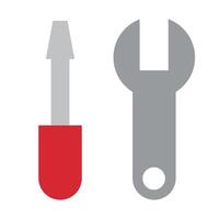 Screwdriver and Spanner icons. vector
