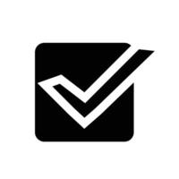 Checkbox silhouette icon. Survey icon. vector