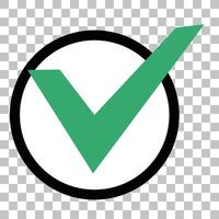 Check mark icon. Tick icon. vector