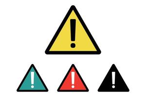 Warning and caution icons. Exclamation mark set. vector