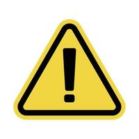 Triangle caution or warning icon. Exclamation icon. vector