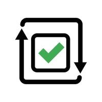 Checkbox and rotating arrow icons. vector