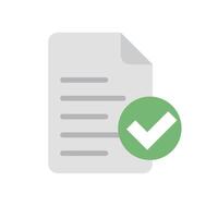 Checking document. Verification of business document. vector