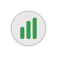 Bar chart, chart icons. Round shapes. vector