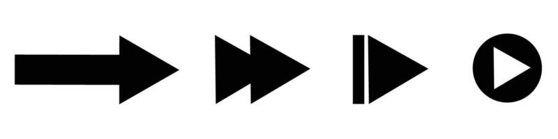A set of arrow icons. Pointer. vector