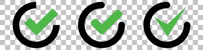 Set of check mark icons vector