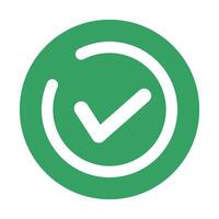 Round check mark icon. Positivity or agreement. vector