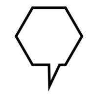 Hexagonal speech bubble icon. Conversation and talk. vector
