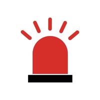 Red light icon indicating danger or warning. vector
