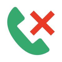 Call rejection icon vector