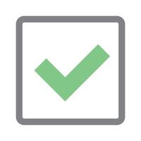 Light colored checkbox icon. vector