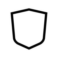 Simple shield icon vector