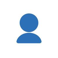 Blue user icon. Profile and account. vector