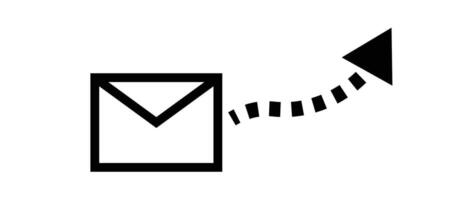 Send mail icon. Send arrow. vector