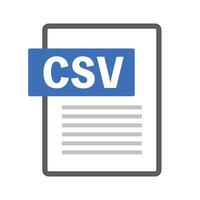 CSV file icon. Import and export. vector