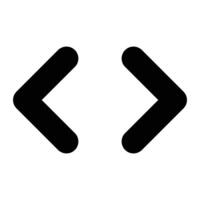 Simple tag mark icon. Programming code icon. vector