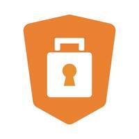 Padlock and shield icons. Security icon. vector