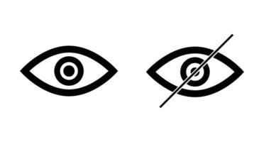 Eye icon about show and hide. Used to make passwords and other information invisible. vector