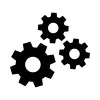 A set of gear icons. Customization and settings. vector