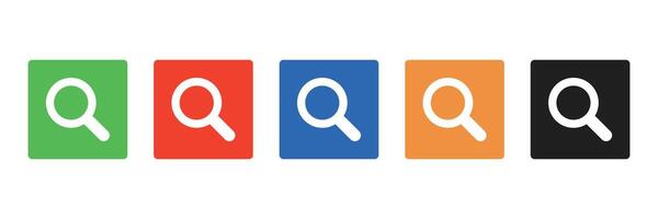 Colorful magnifying glasses in box. . vector