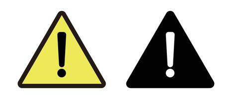 Exclamation icon set. Attention and warning. vector