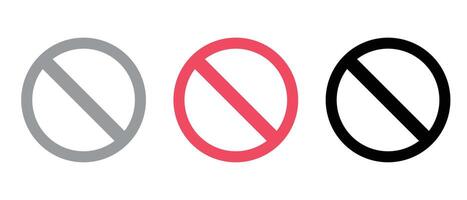 Set of three color stop-mark icons vector