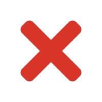 A simple red cross mark icon. vector