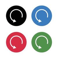 Recycled icon set. Reload and refresh. vector