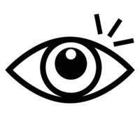Eyes that have noticed something. vector