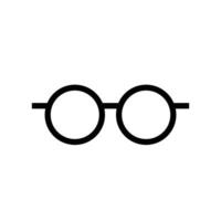 Round glasses icon. vector