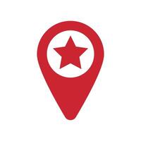 My favorite place. Map pins on a map. vector