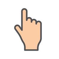 Hand icon with finger pointing. vector