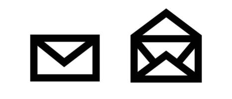 Mail and open mail icons. vector