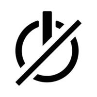 Simple power off button. vector