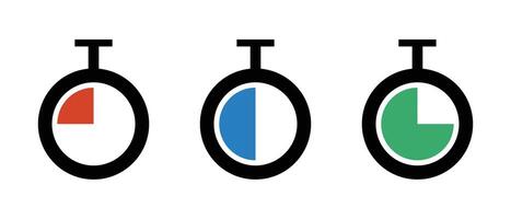 Timer icon set vector