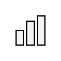 Simple bar graph icon. vector