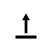 Upload silhouette icon. Sending data. vector