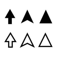 A set of mouse cursor icons. Computer operations. vector