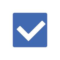 Square checkbox. Success and authentication. vector
