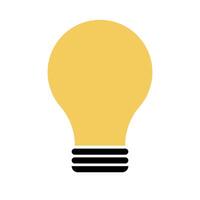 Flat design light bulb icon. Idea and tip. . vector