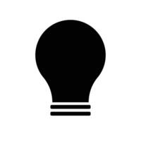 Silhouette icon of a light bulb. Great for tip and idea. vector