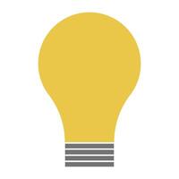 Simple light bulb icon. Tip and idea. vector