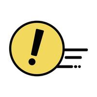 Moving caution and warning icon. Exclamation mark icon. vector