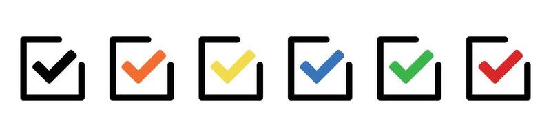 A set of checkbox and blank box icons. Surveys and tests. vector