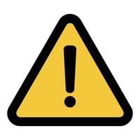 Triangle exclamation icon. Ideal illustration for scenes about caution and warning. vector