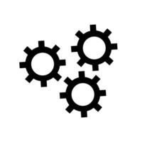 A simple set of gear icons. Adjustments and settings. vector