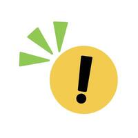 Pop caution and warning icons. Exclamation. vector