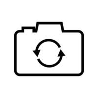 Rotating arrow in the camera icon. vector